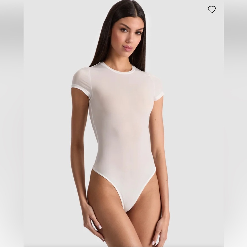 Alice and Olivia Hottie Semi Sheer Bodysuit